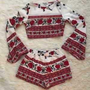 Summer Floral Two-Piece Set